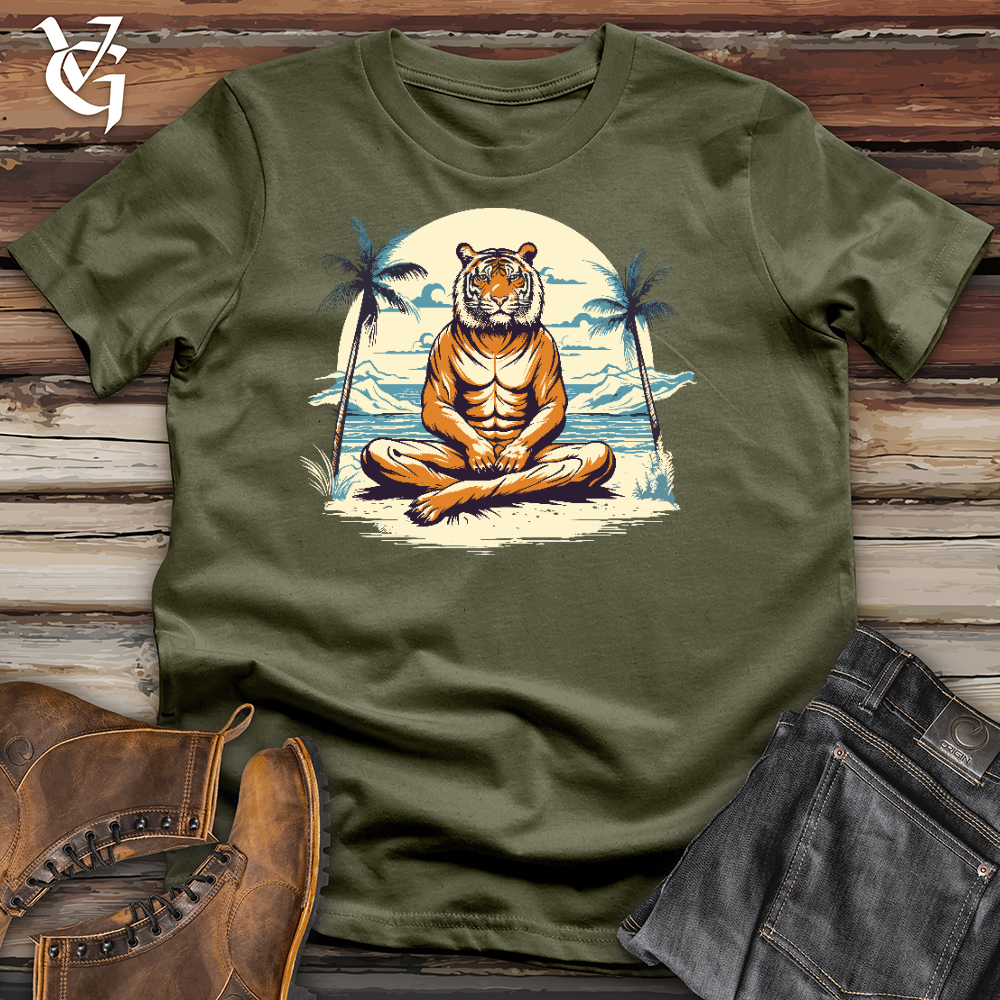Tiger Doing Yoga Cotton Tee