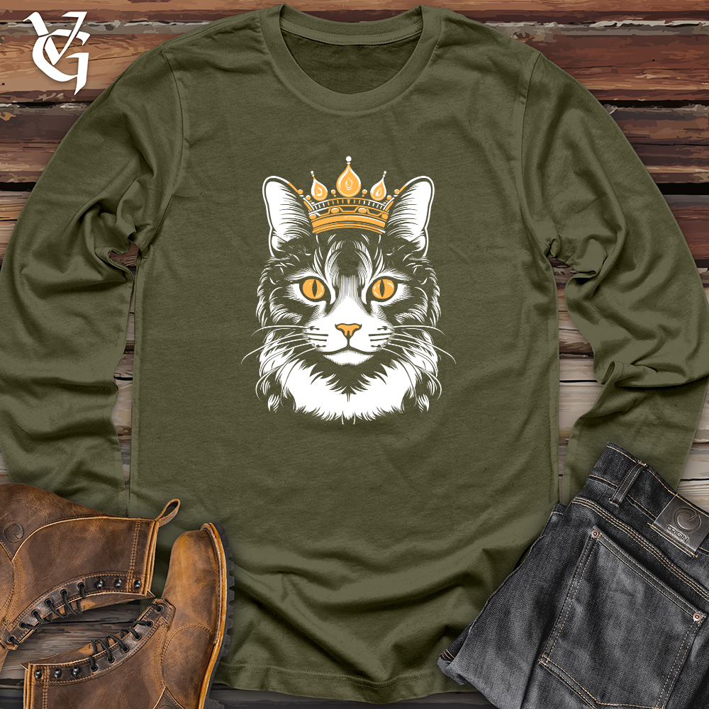 Vintage Crowned Cat Long Sleeve