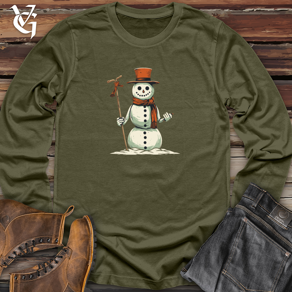 Vintage Snowman Charm 01 Long Sleeve