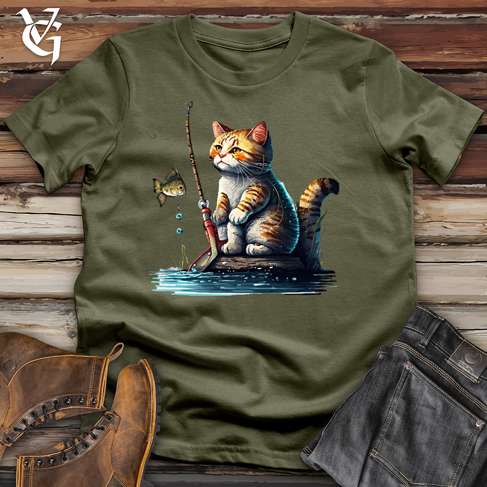 Cat Fishing Cotton Tee