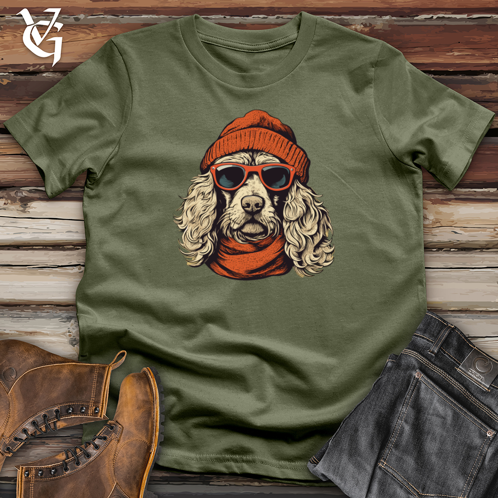 Winter Beanie Doodle Pooch Softstyle Tee