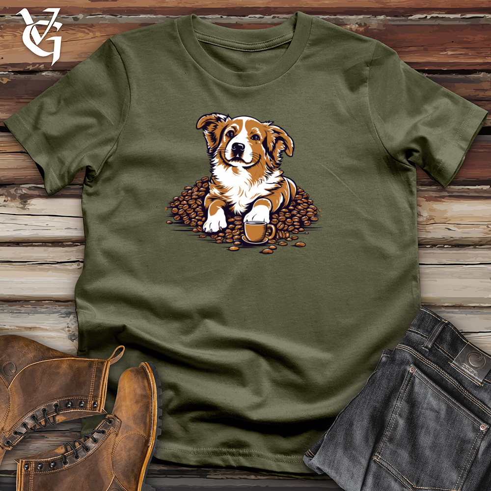 Vintage Coffee Corgi Cotton Tee