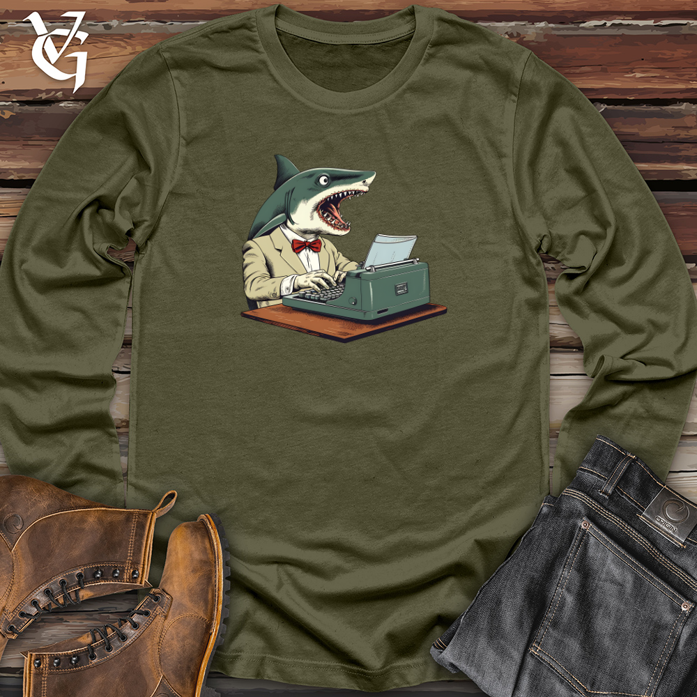 Punny Shark Wordsmith Long Sleeve