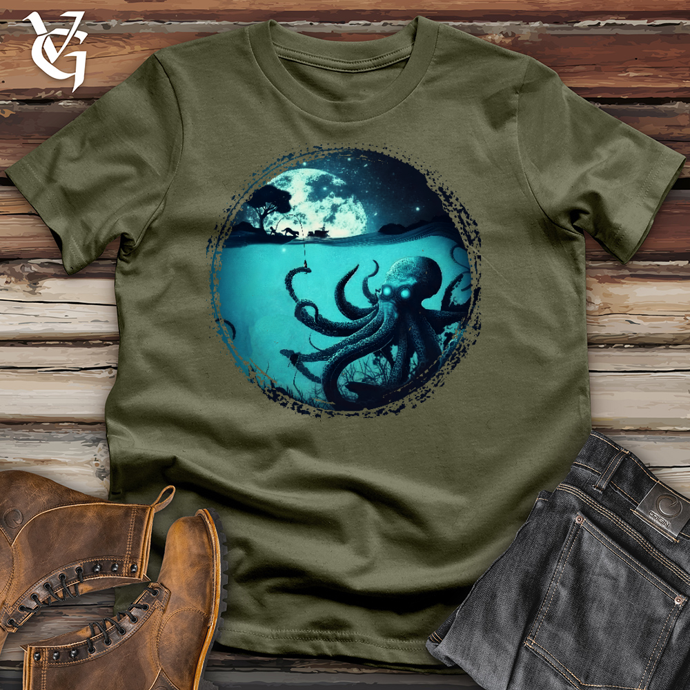 Octopus Under The Moon Cotton Tee
