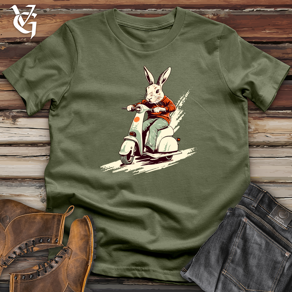 Retro Scooting Rabbit Softstyle Tee
