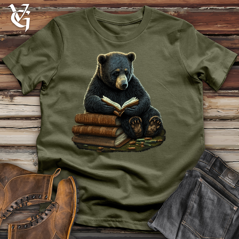 Viking Goods Studious Bear Cotton Tee Military Green / L