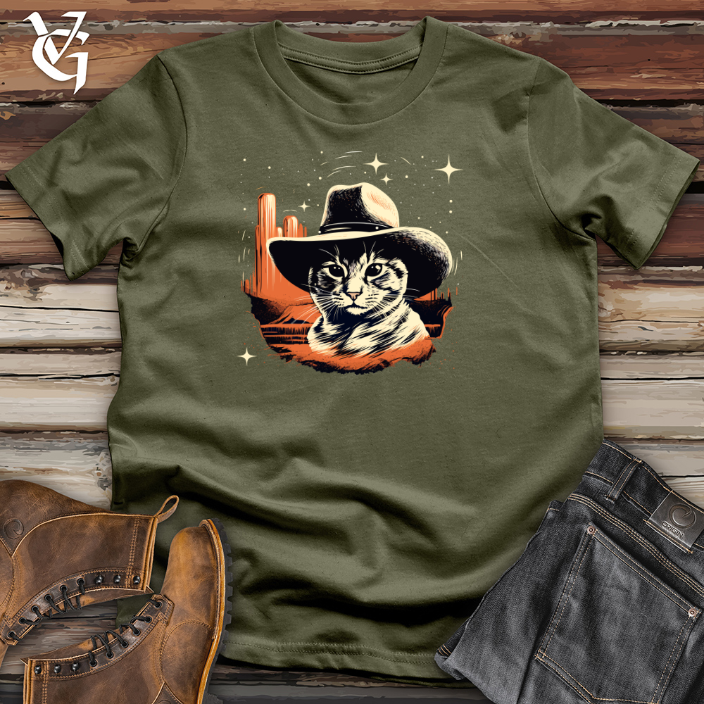 Space Cowboy Cat Adventure Cotton Tee