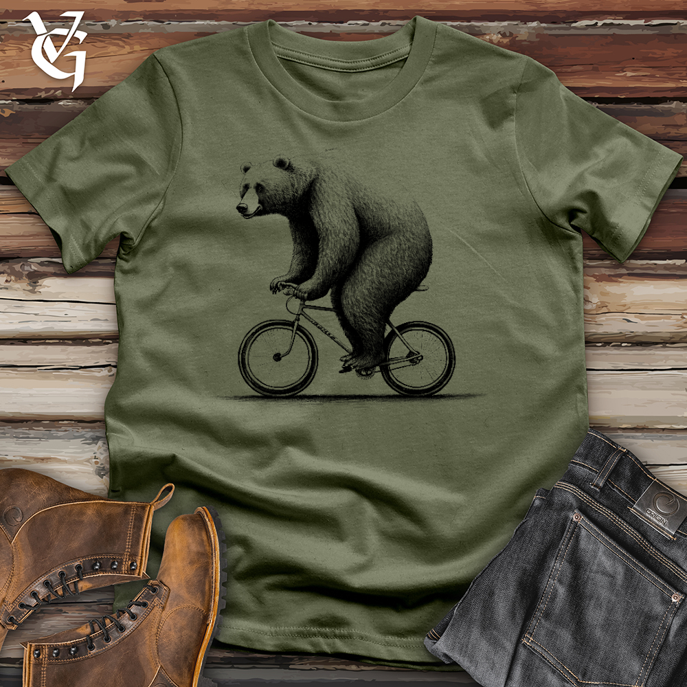 Bear Riding Bike Softstyle Tee
