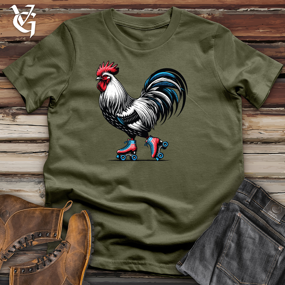 Rooster with Roller Skates Cotton Tee