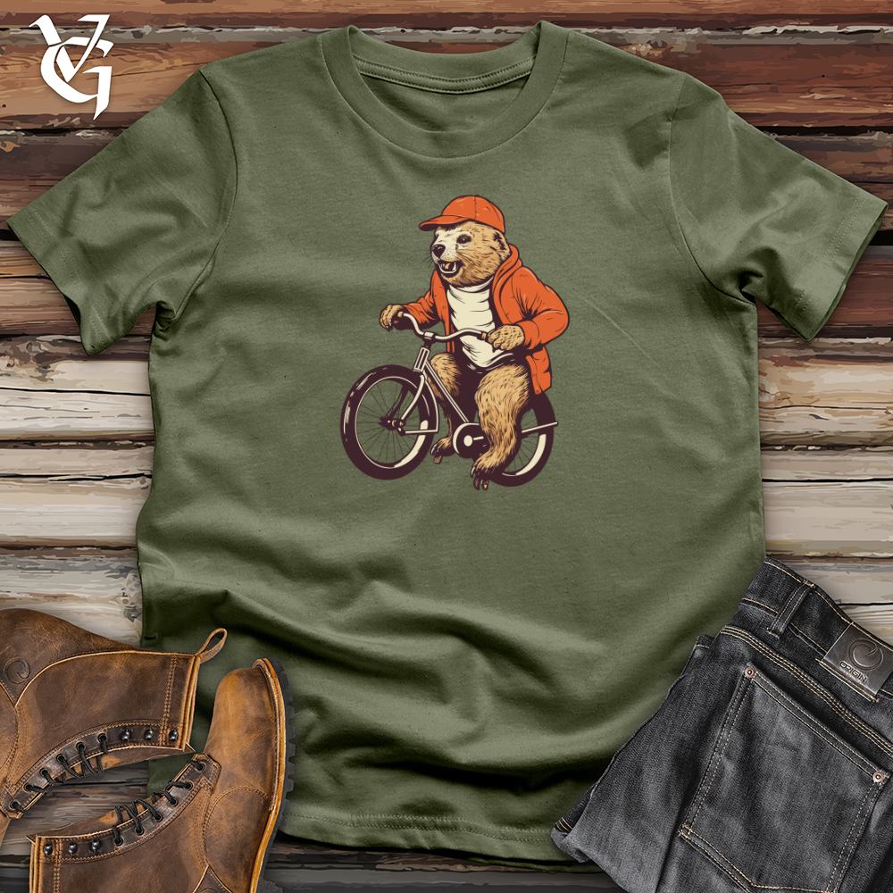 Vintage Pedaling Beaver Softstyle Tee