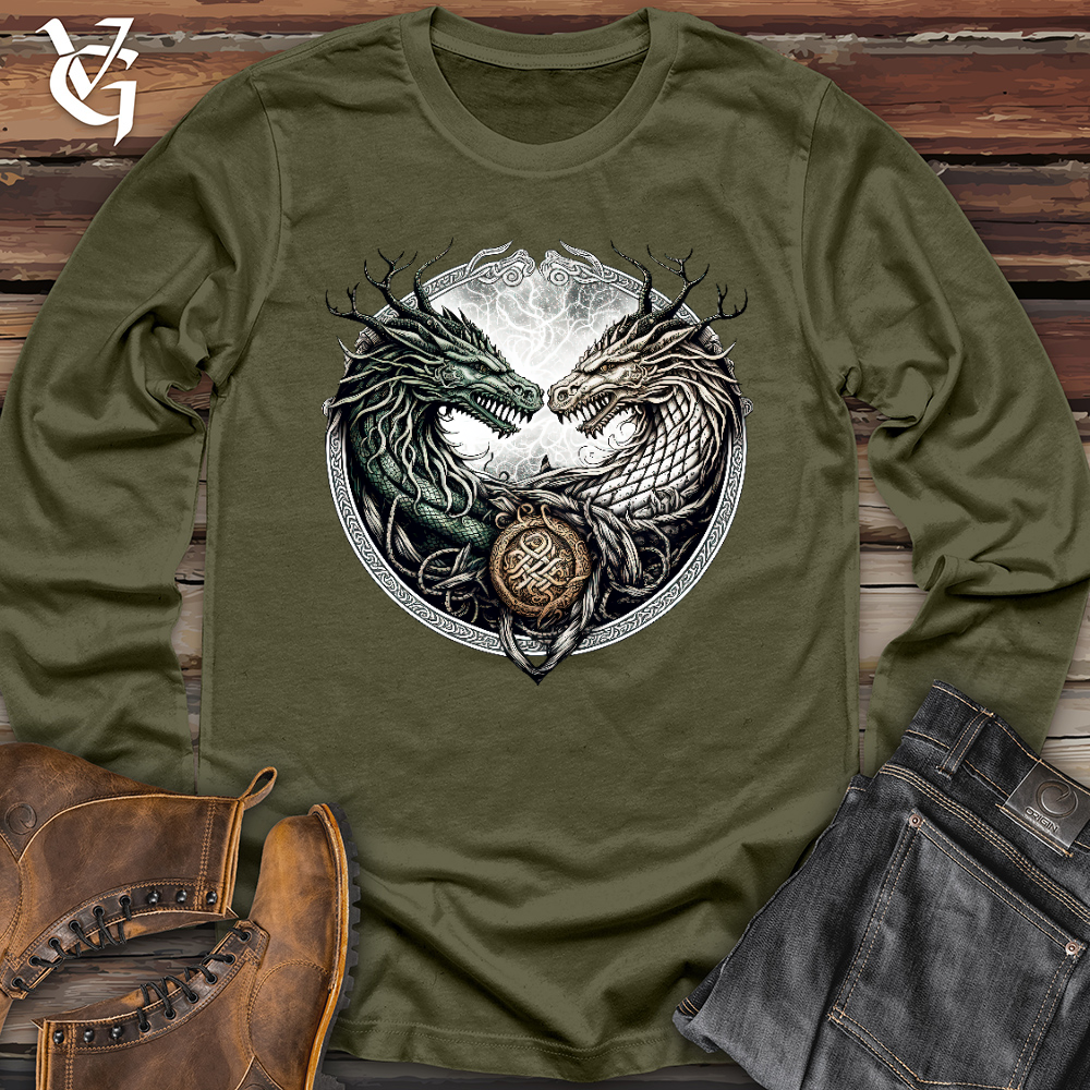 Horned Twin Dragons Long Sleeve