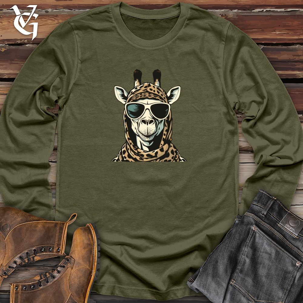 Retro Ski Masked Giraffe Long Sleeve