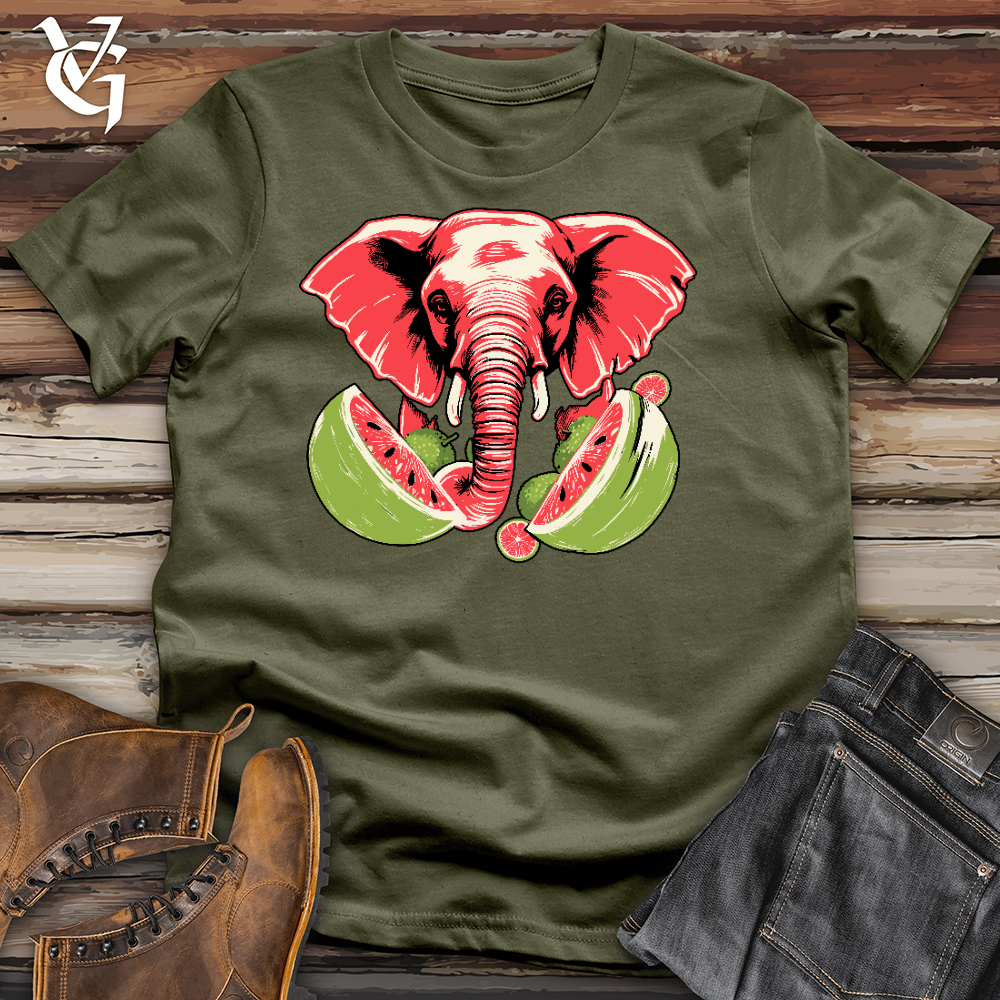 Elephant Watermelon Cotton Tee