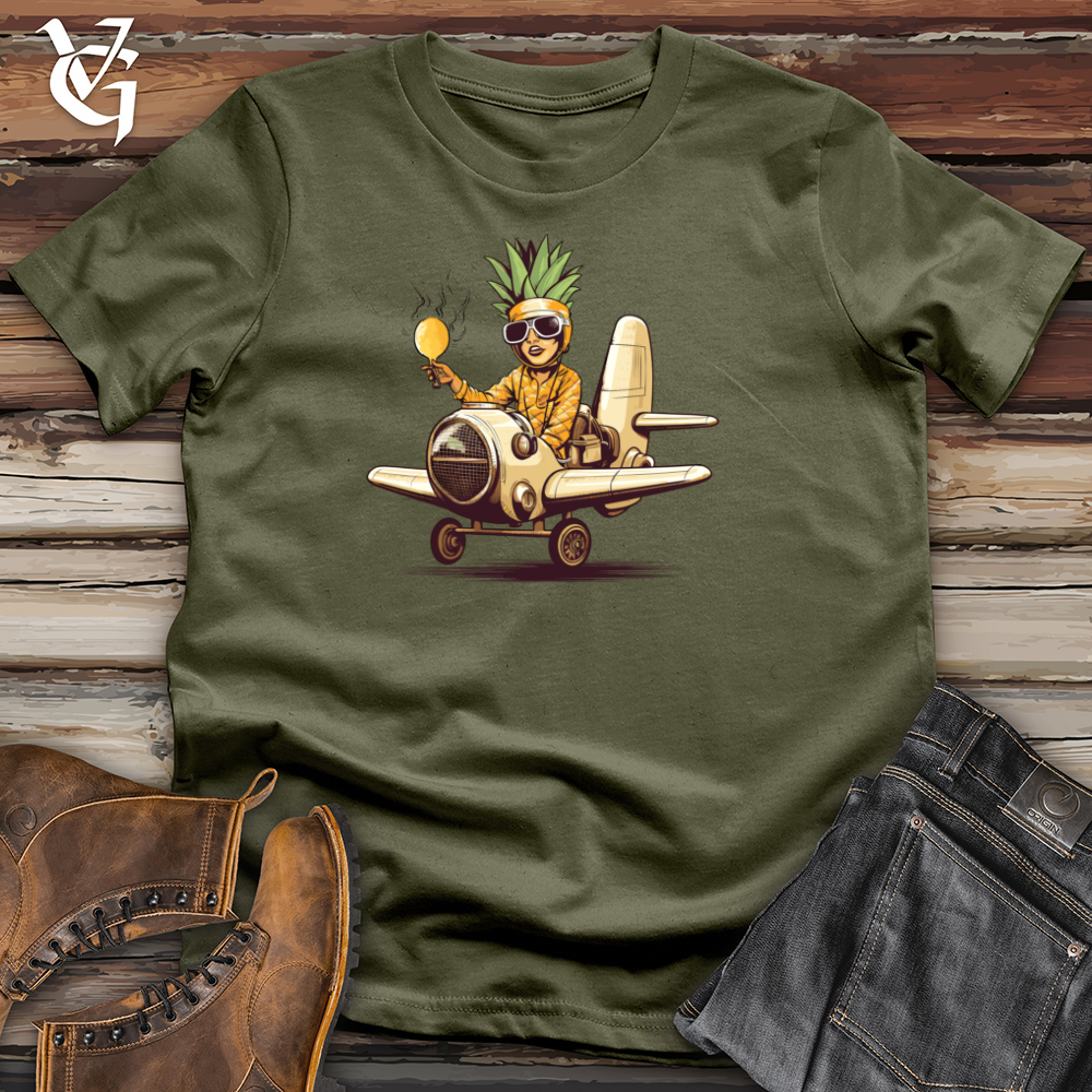 Retro Flyer Pineapple  Cotton Tee