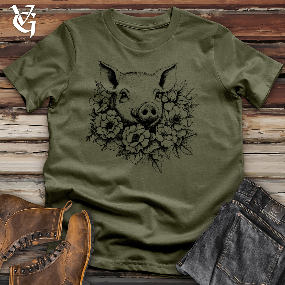 Floral Pig Cotton Tee