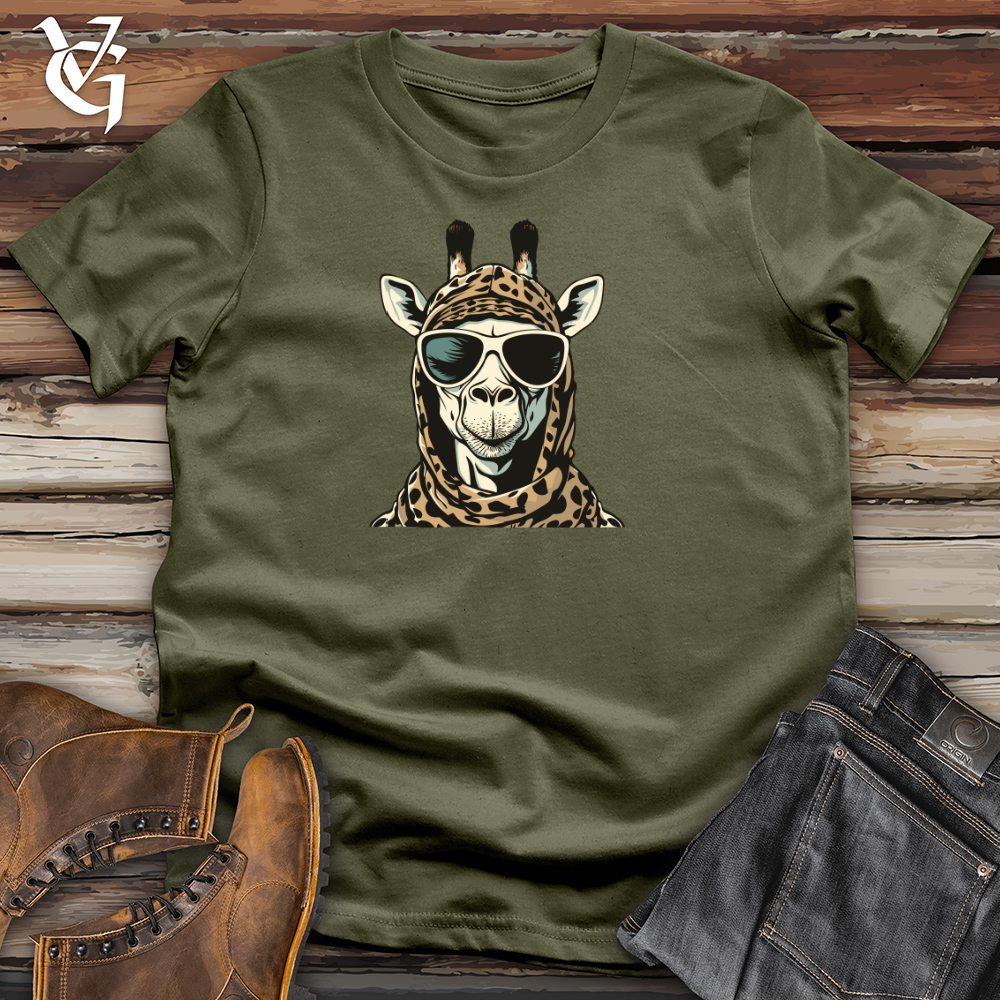 Retro Ski Masked Giraffe Cotton Tee