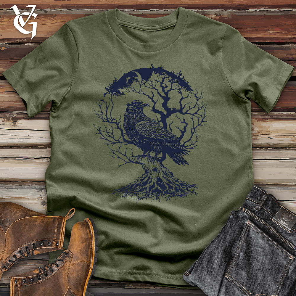 Raven and Old Tree Tattoo Softstyle Tee