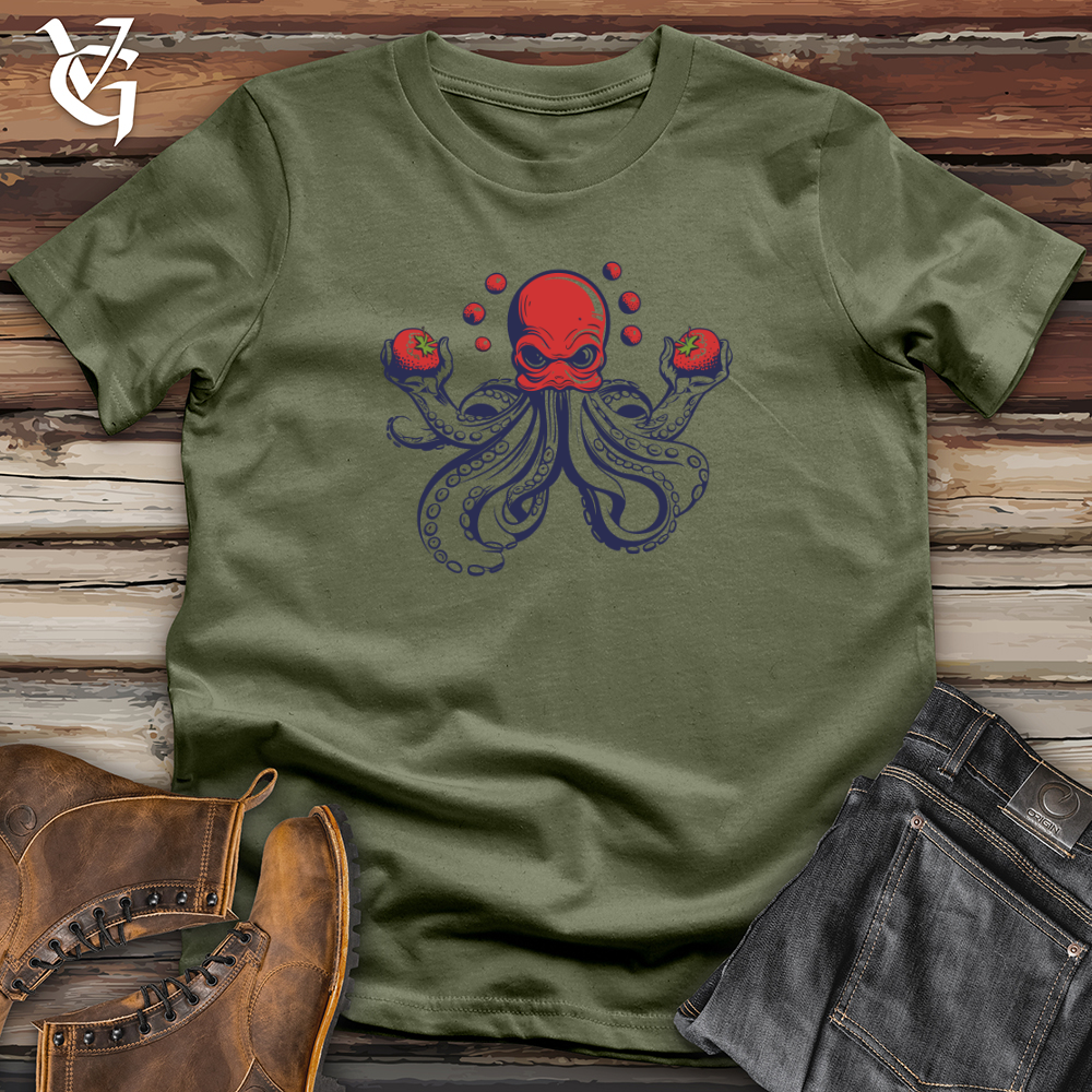 Retro Fruit Juggling Octopus Softstyle Tee