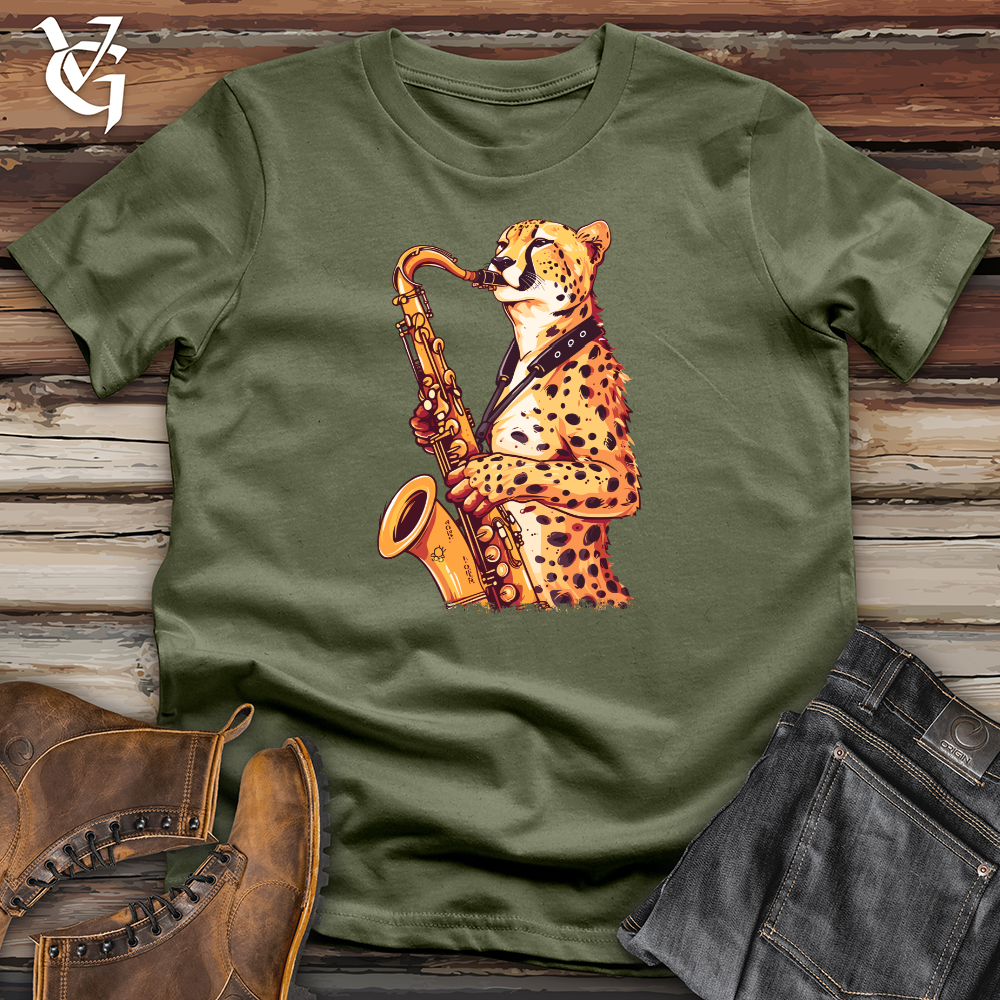 Cheetah Saxophone Groove Softstyle Tee