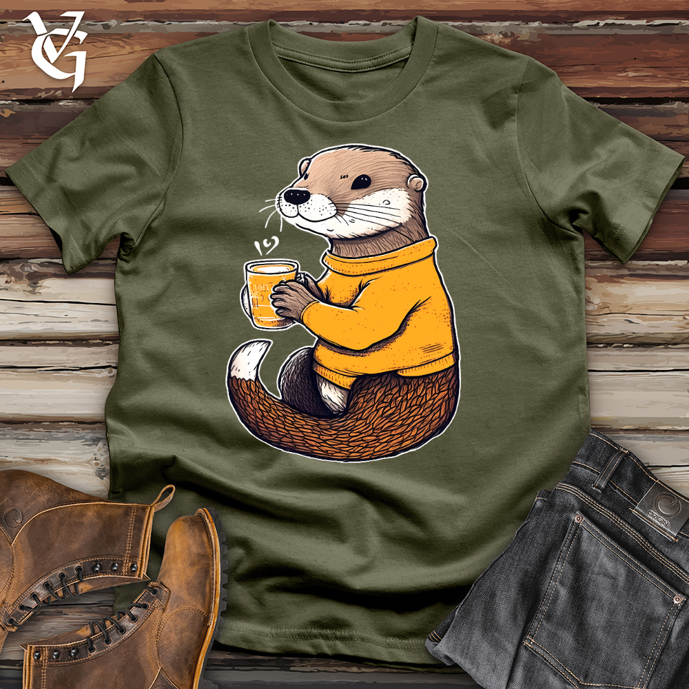 Otter Drinking Coffee Tee