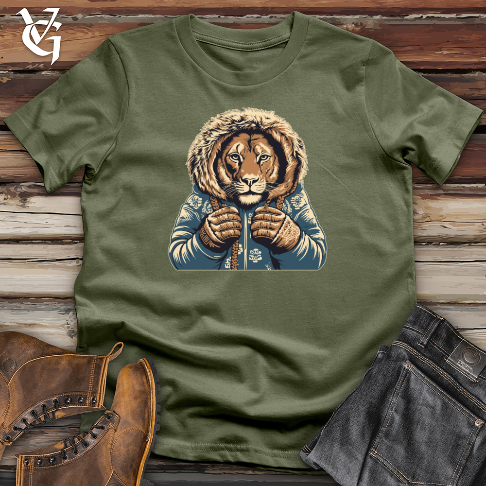 Vintage Mitten Wearing Lion Softstyle Tee