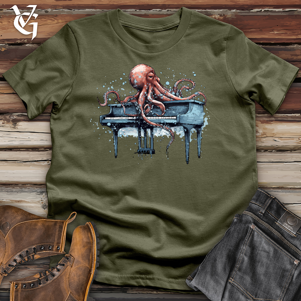 Octopus Pianist Cotton Tee