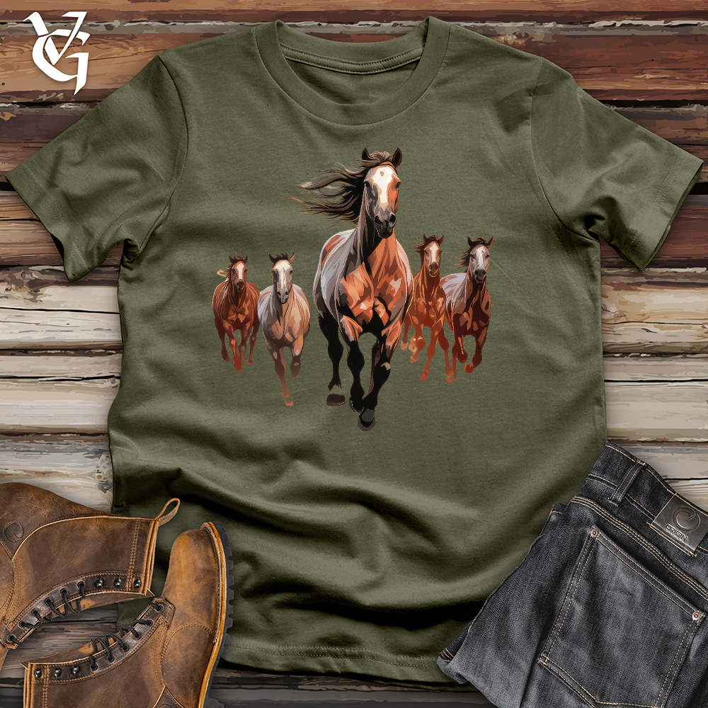 Galloping Horses Cotton Tee