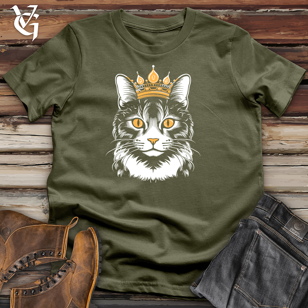 Vintage Crowned Cat Cotton Tee