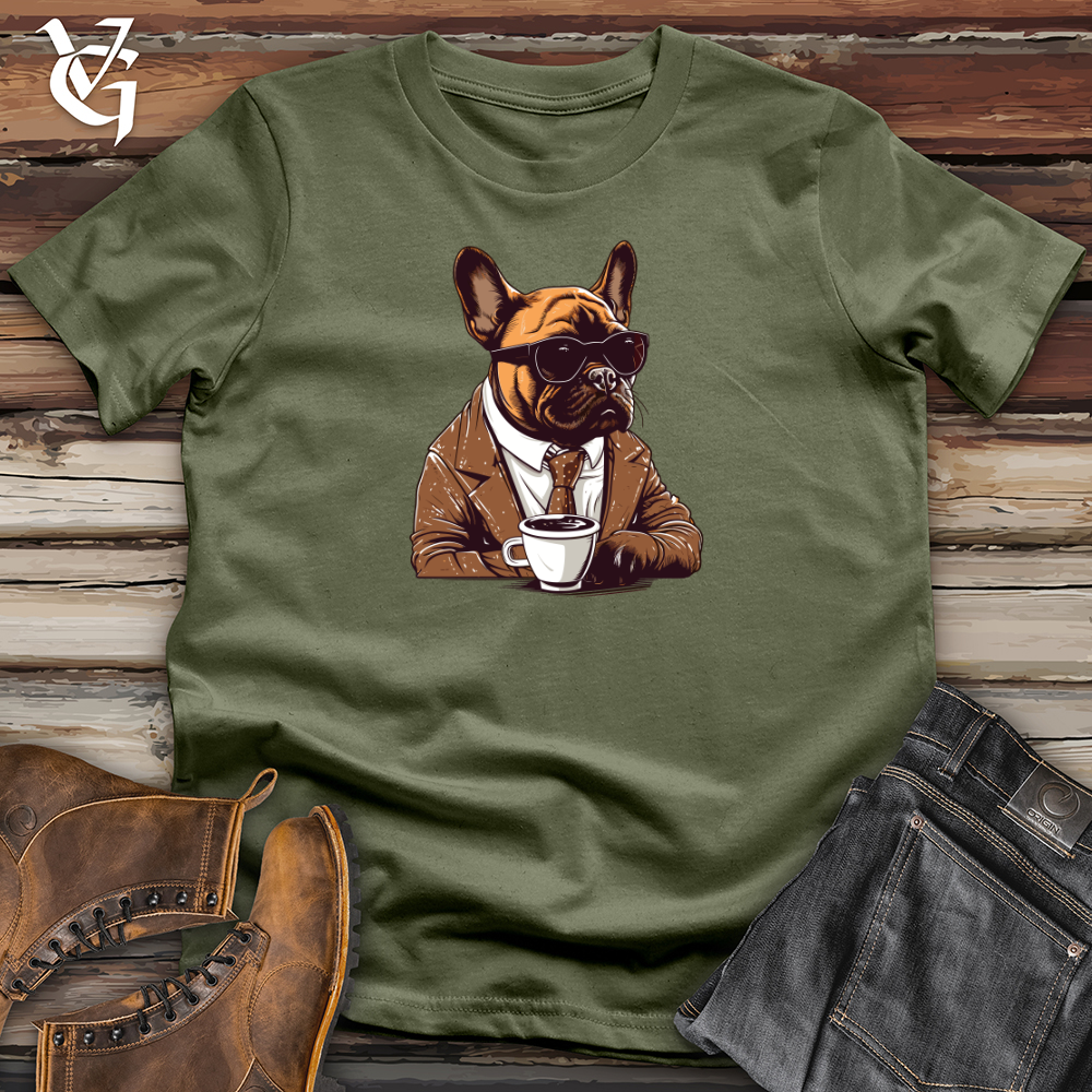 Vintage Coffee Break Frenchie Softstyle Tee