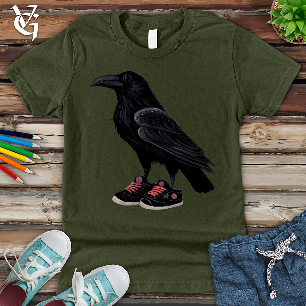 Raven Wearing Sneakers Youth Tee