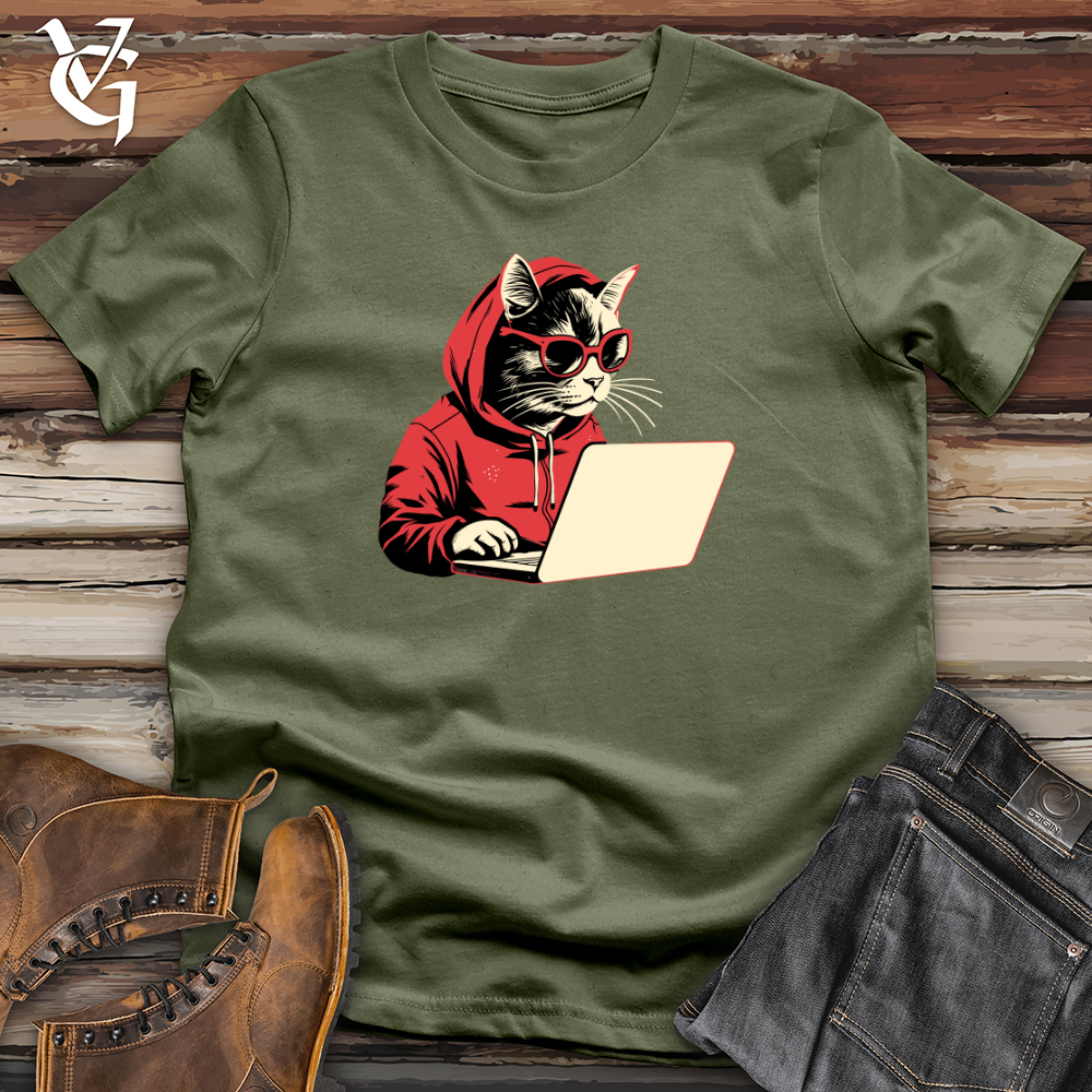 Retro Techy Cat Softstyle Tee