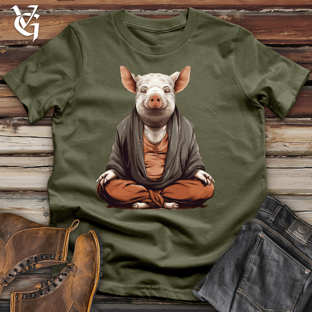 Meditating Pig Cotton Tee