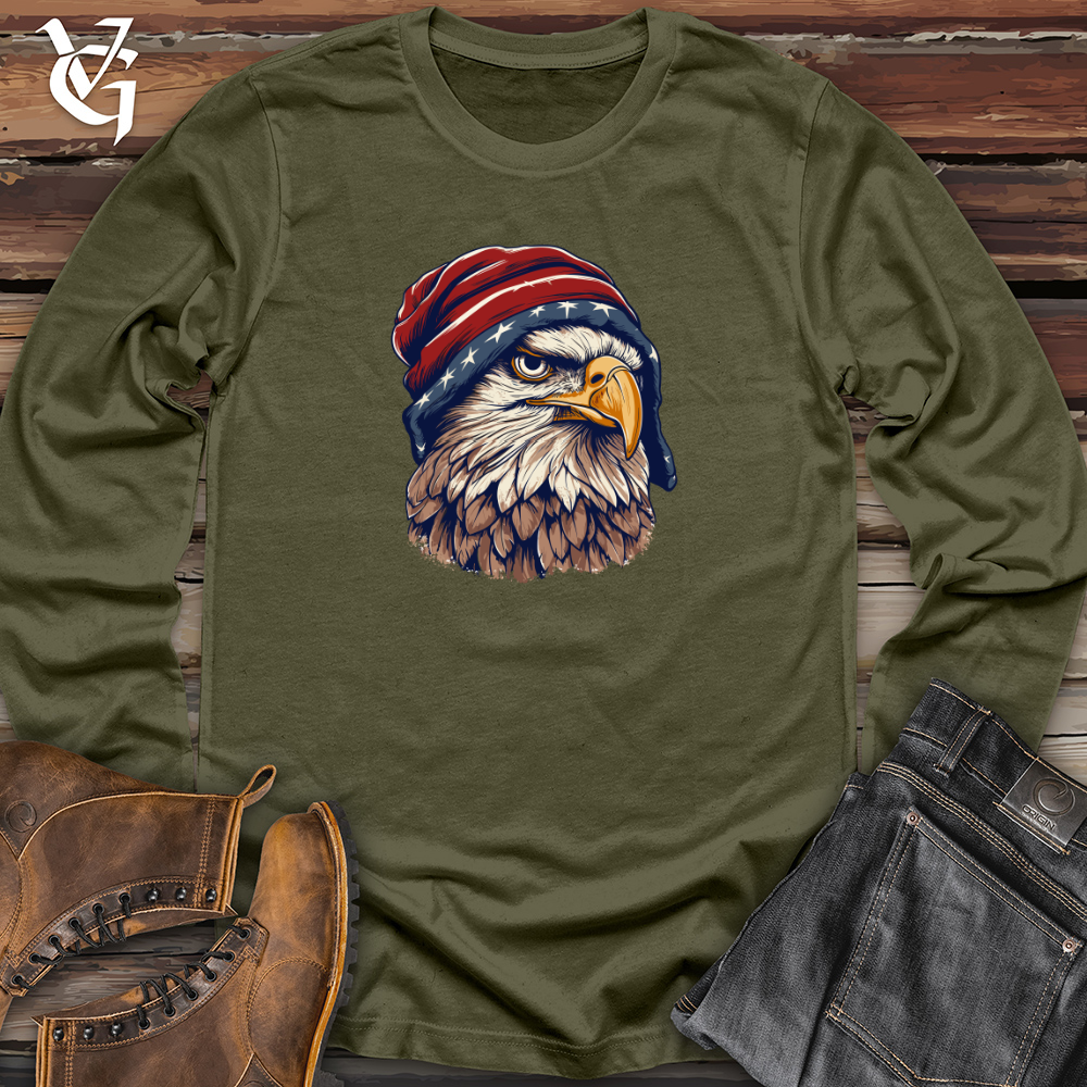 Retro Beanie Wearing Eagle Long Sleeve