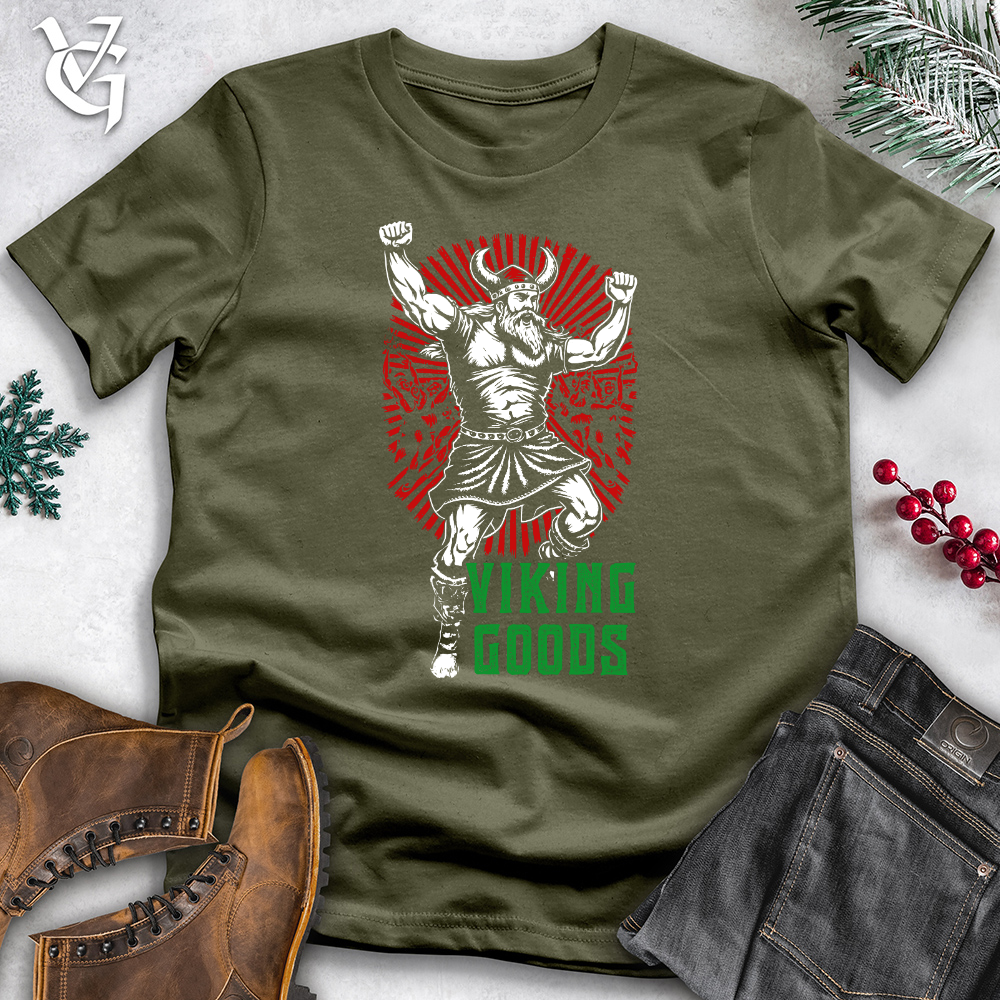Dancing Viking Santa Cotton Tee