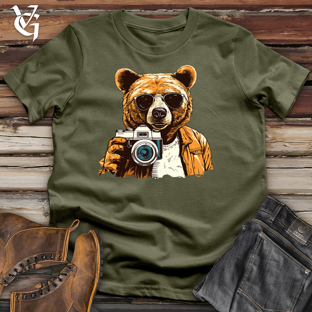 Retro Lens Wielding Bear Cotton Tee