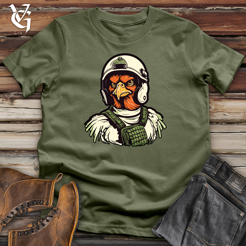 Chicken Soldier Helmet March Softstyle Tee