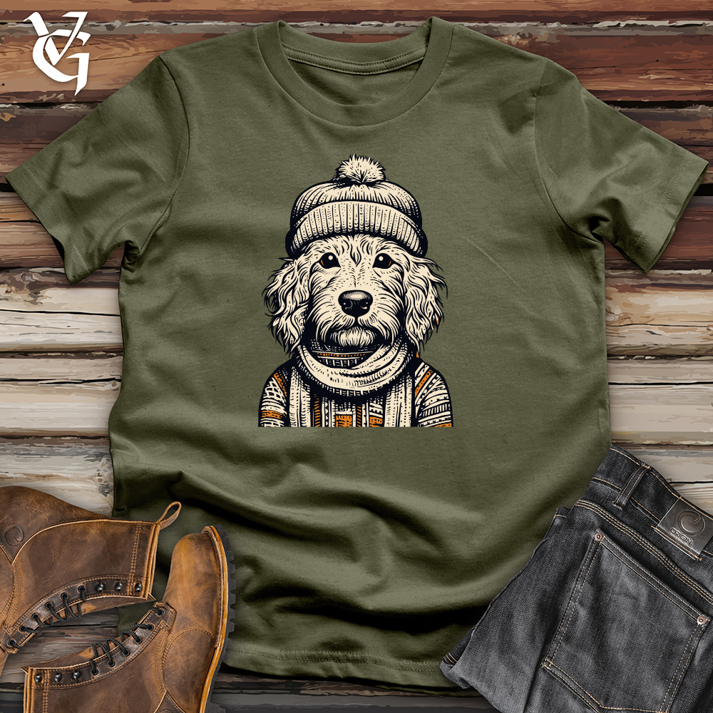 Doodle Dog Beanie Cozy Cotton Tee