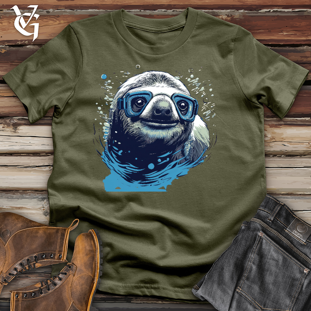 Swimming Sloth Cotton Tee