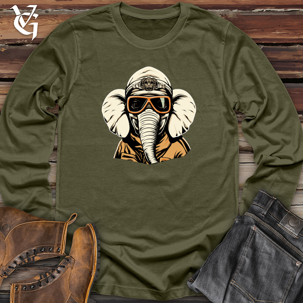 Vintage Ski Masked Elephant Long Sleeve