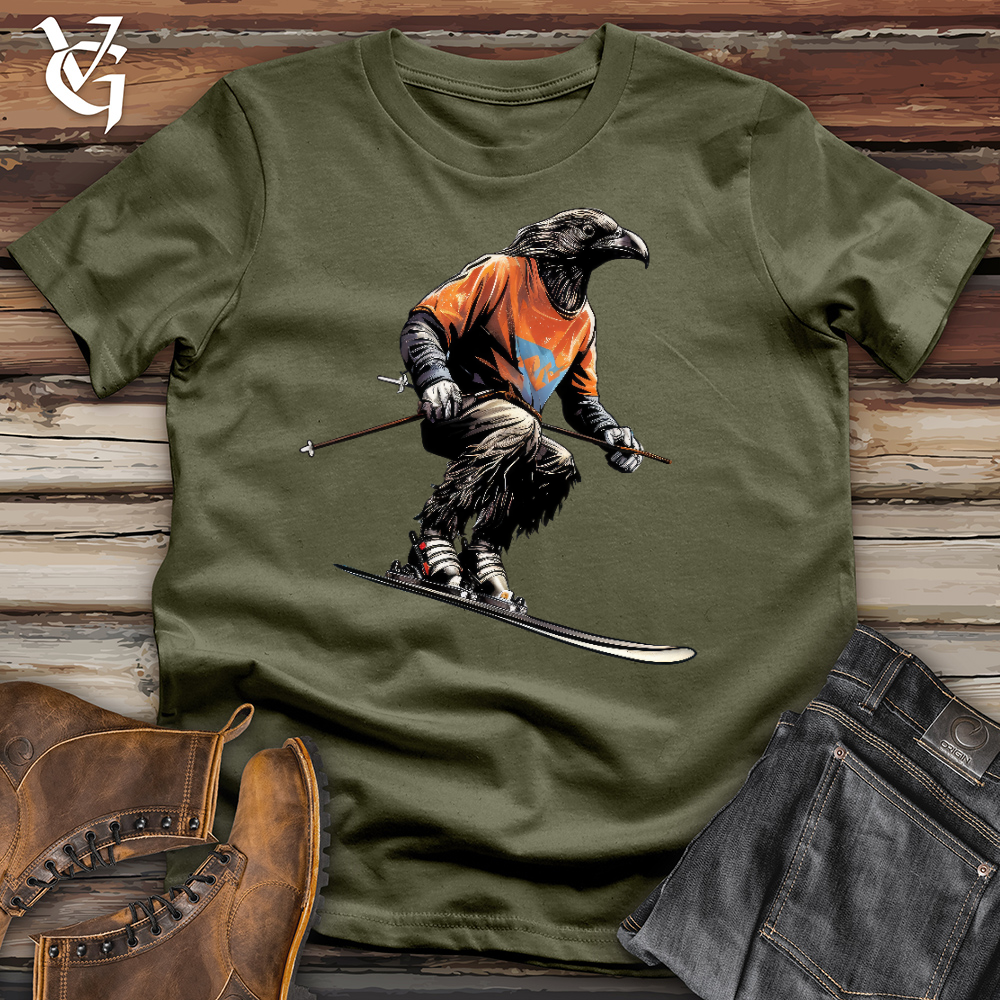 Skiing Raven Cotton Tee