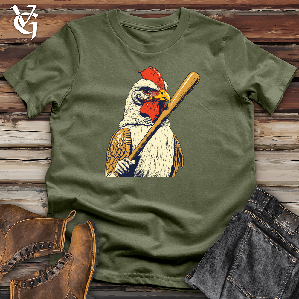 Chicken Swing Baseball Softstyle Tee