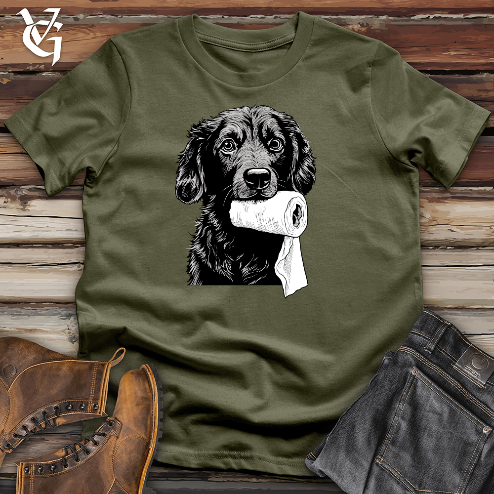 Toilet Paper Teeter Black Shepherd Cotton Tee