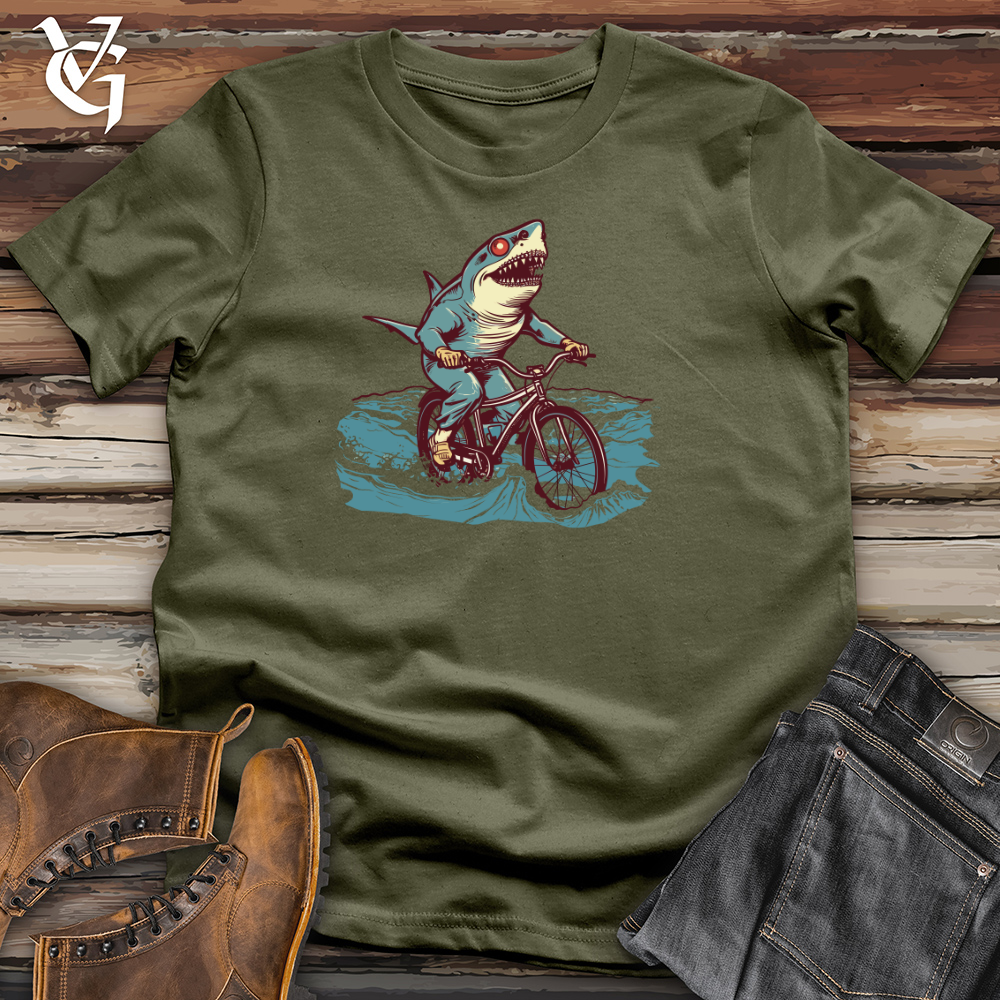 Surfing Shark Wheels Cotton Tee