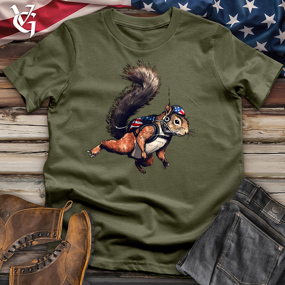 American Skydiving Squirrel Cotton Tee