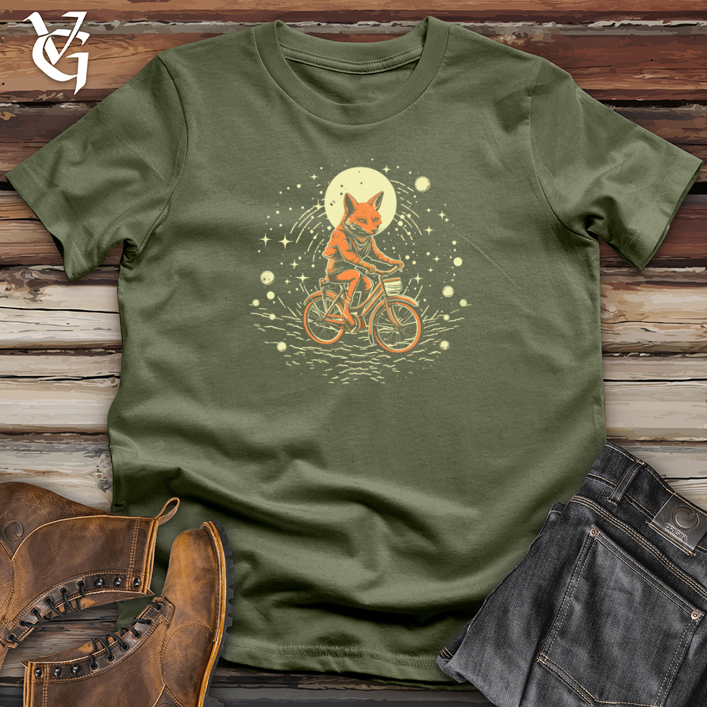 Retro Cosmic Bicycle Fox Softstyle Tee