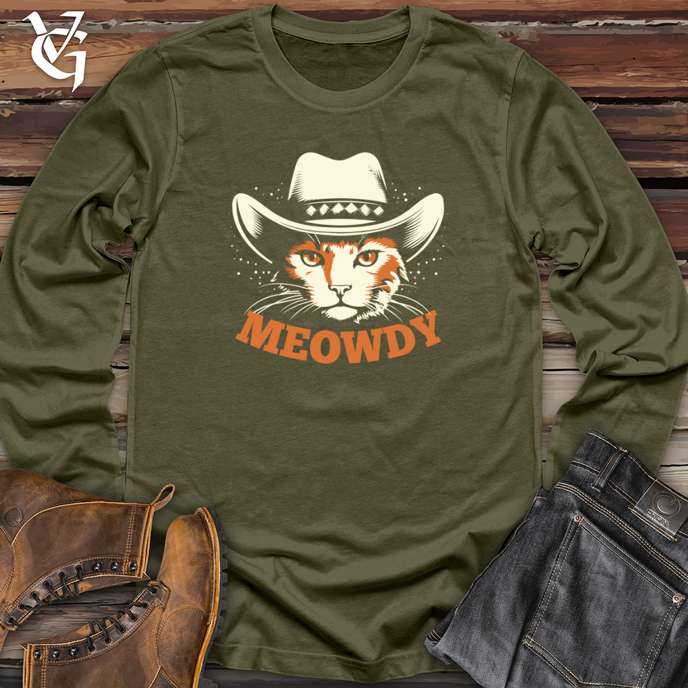 Vintage Cowboy Cat Long Sleeve