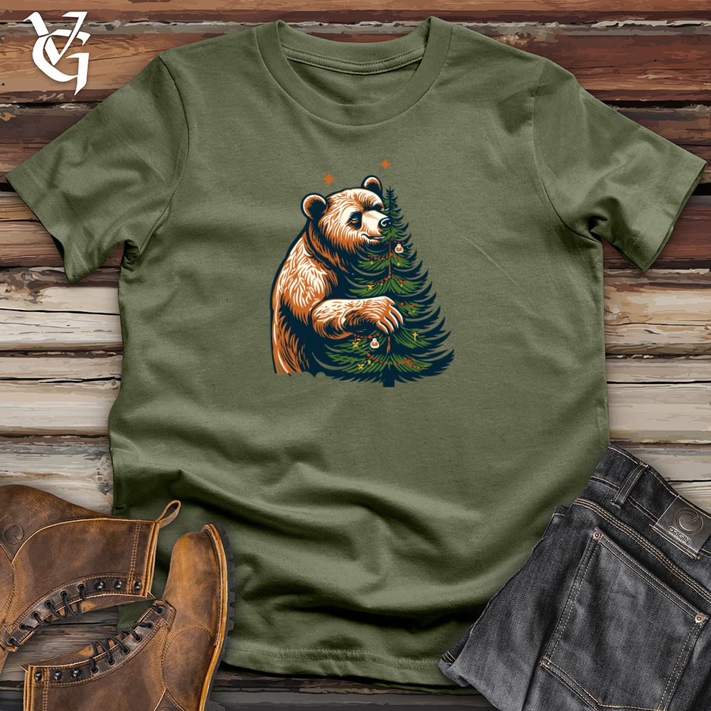 Retro Tree Trimming Bear Softstyle Tee