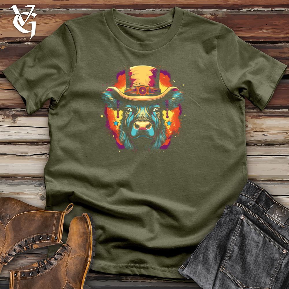 Retro Cosmic Top Hat Buffalo Cotton Tee