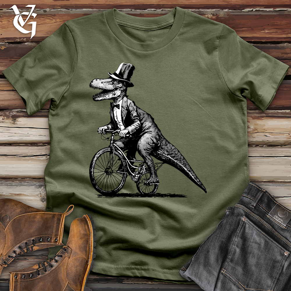 Dinosaur Riding a Bike Softstyle Tee