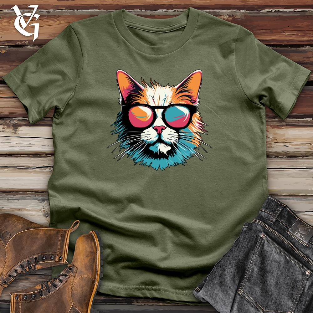 Retro Shades Cat  Softstyle Tee